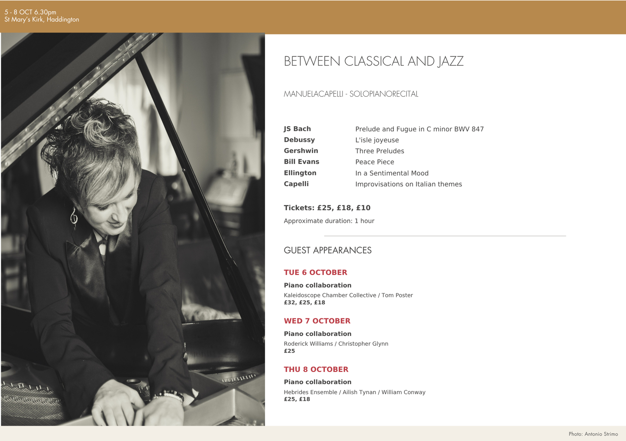 Manuela Capelli at the piano